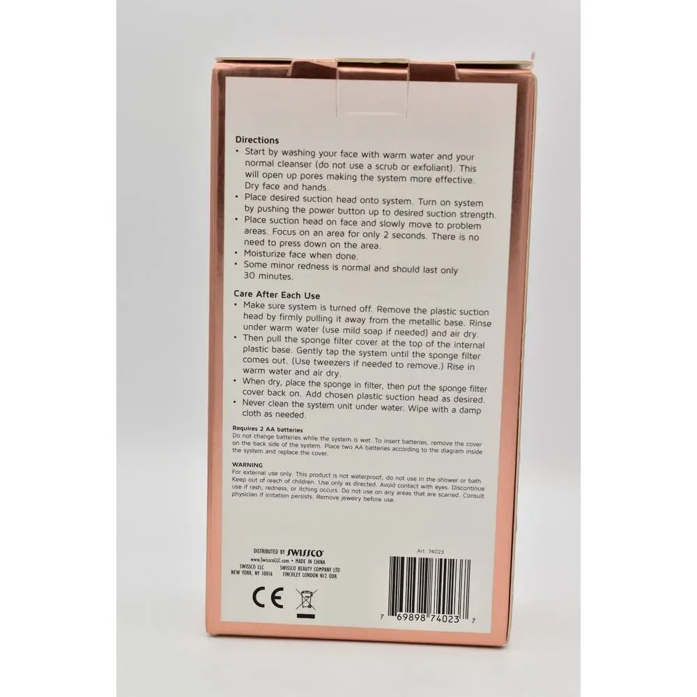 Precision Beauty Deep Cleaning Pore Suctioning Blackhead Remover System New Box